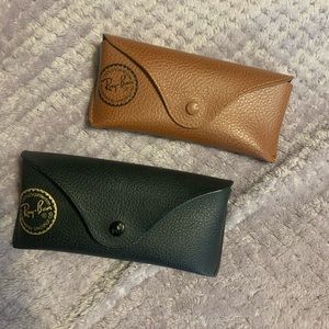 Two ray ban sunglass cases